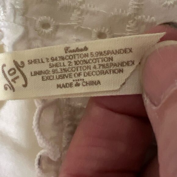 Matilda Jane Ivory Cottagecore Crochet Lace Dress 10 Button Pink Stripe Boho - Picture 5 of 14